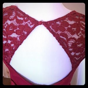 Beautiful open back David’s Bridal dress